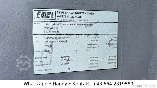 Spezial-LKW  Empl Rückmulde mit Sattelplatte Baujahr : 2017