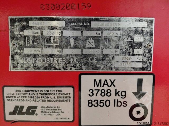 Telescopic work platform JLG 460SJ