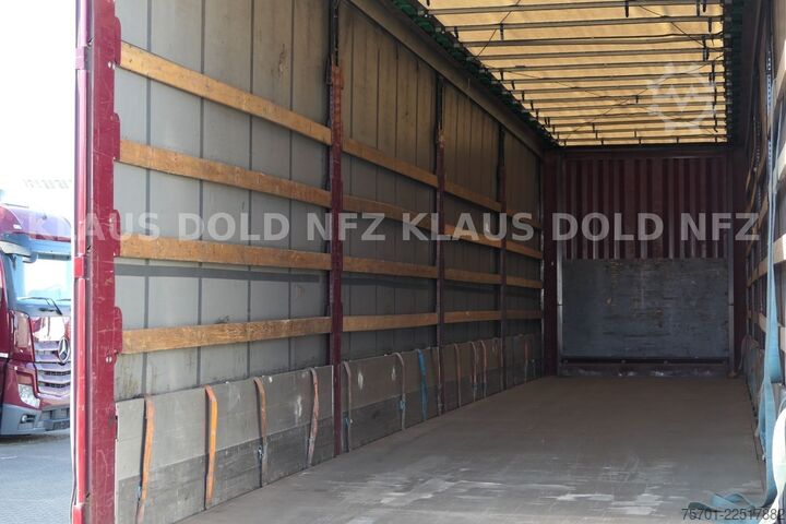 Open semitrailer with tarp KRONE SD Pritsche Plane XL MegaLiner Edscha Bordwände