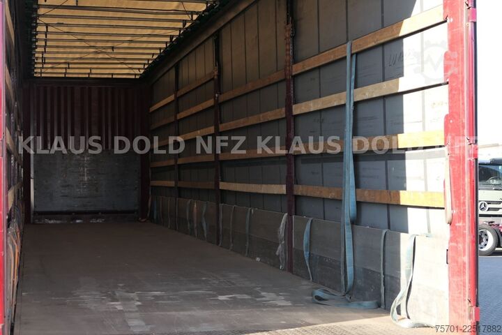 Open semitrailer with tarp KRONE SD Pritsche Plane XL MegaLiner Edscha Bordwände