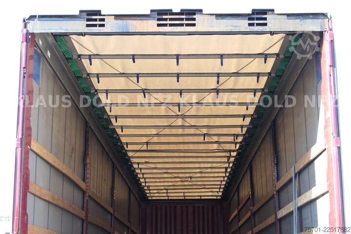 Open semitrailer with tarp KRONE SD Pritsche Plane XL MegaLiner Edscha Bordwände