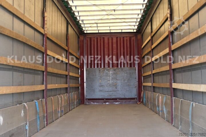 Open semitrailer with tarp KRONE SD Pritsche Plane XL MegaLiner Edscha Bordwände