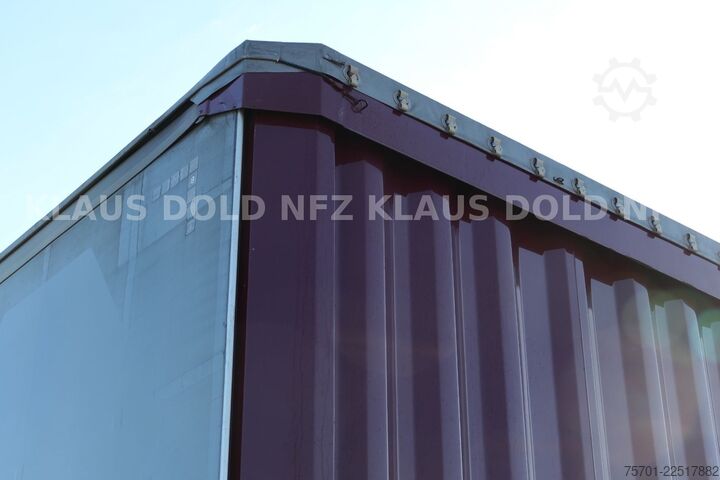 Open semitrailer with tarp KRONE SD Pritsche Plane XL MegaLiner Edscha Bordwände
