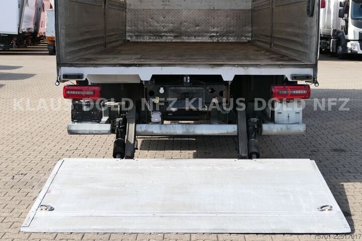 Flatbed truck with tarp MAN TGM 18.320 Pritsche Plane LBW Euro 6