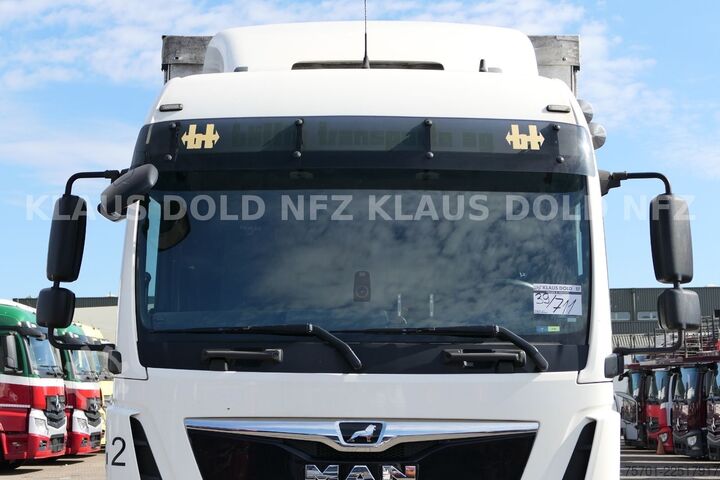 Flatbed truck with tarp MAN TGM 18.320 Pritsche Plane LBW Euro 6