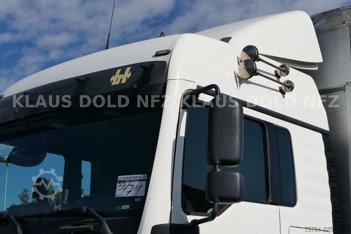 Flatbed truck with tarp MAN TGM 18.320 Pritsche Plane LBW Euro 6