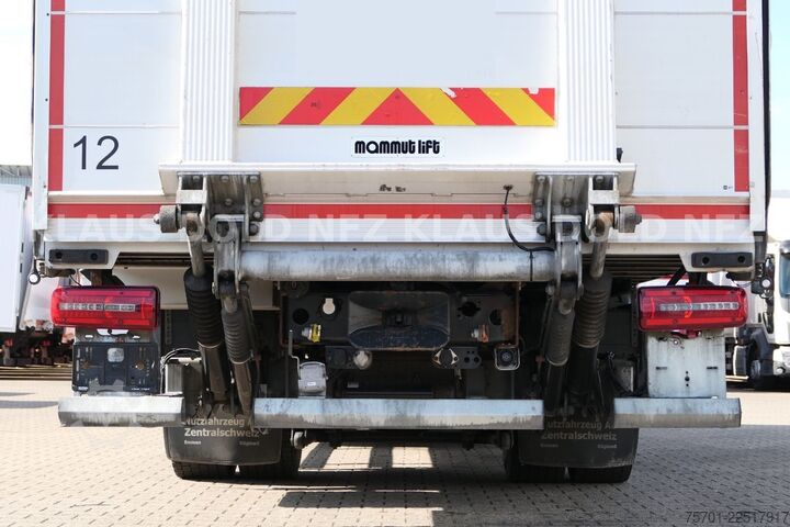 Flatbed truck with tarp MAN TGM 18.320 Pritsche Plane LBW Euro 6