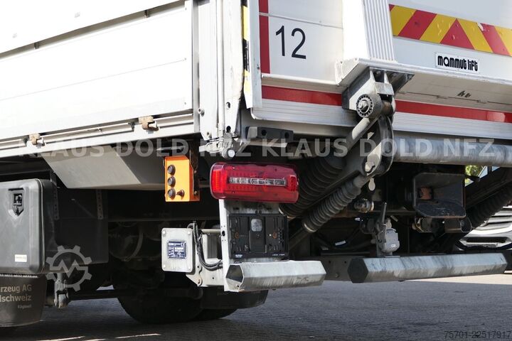 Flatbed truck with tarp MAN TGM 18.320 Pritsche Plane LBW Euro 6