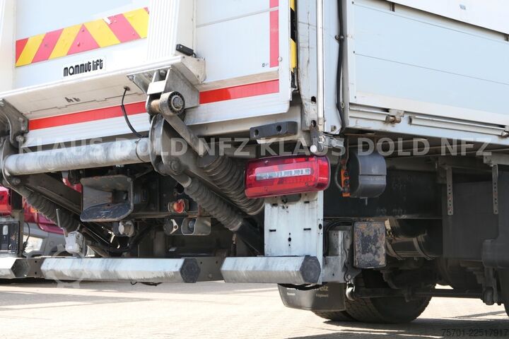 Flatbed truck with tarp MAN TGM 18.320 Pritsche Plane LBW Euro 6