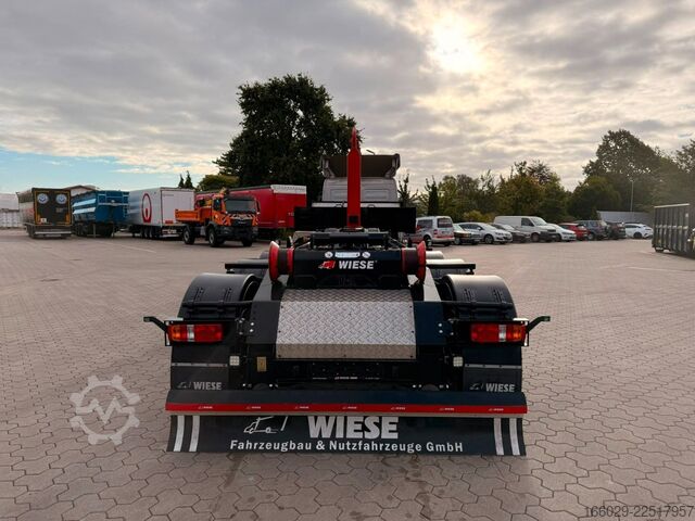 Tipper semitrailer  WIESE 3-Achs Abrollkippe-Sattelauflieger
