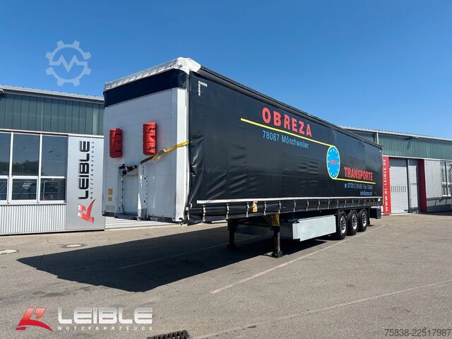 Open semitrailer with tarp SCHMITZ CARGOBULL SCS 24/L* Tautliner*Code XL*Liftachse*UNFALL*