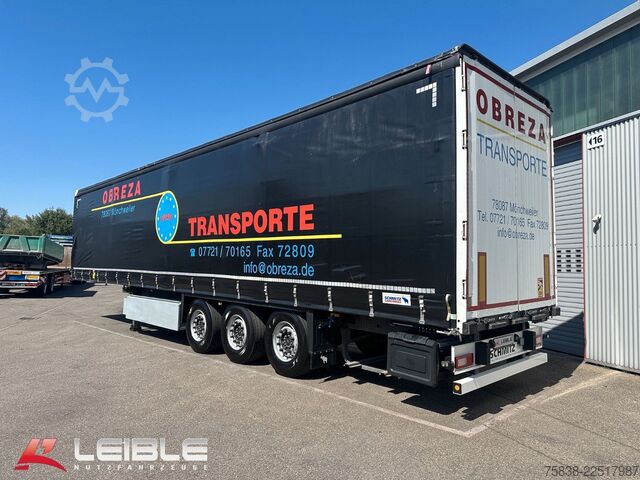 Open semitrailer with tarp SCHMITZ CARGOBULL SCS 24/L* Tautliner*Code XL*Liftachse*UNFALL*