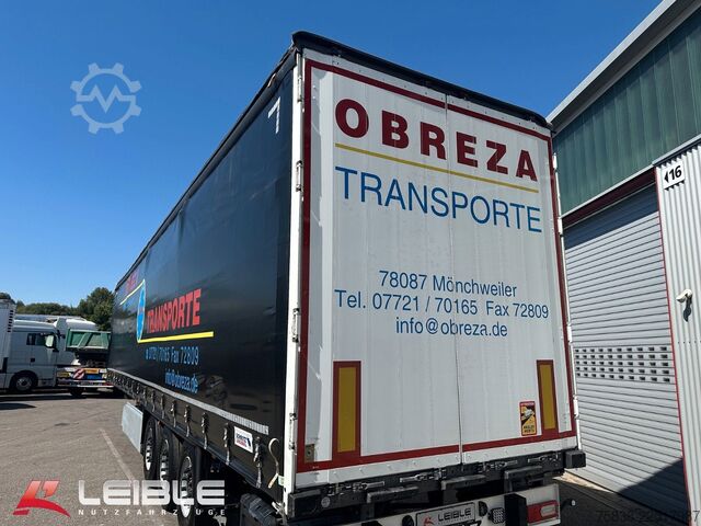 Open semitrailer with tarp SCHMITZ CARGOBULL SCS 24/L* Tautliner*Code XL*Liftachse*UNFALL*