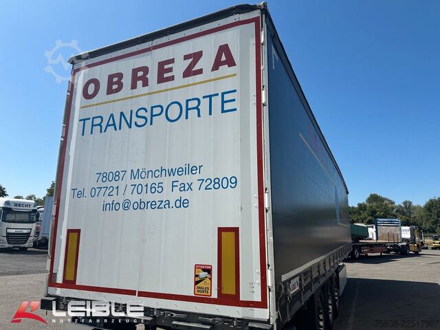 Open semitrailer with tarp SCHMITZ CARGOBULL SCS 24/L* Tautliner*Code XL*Liftachse*UNFALL*