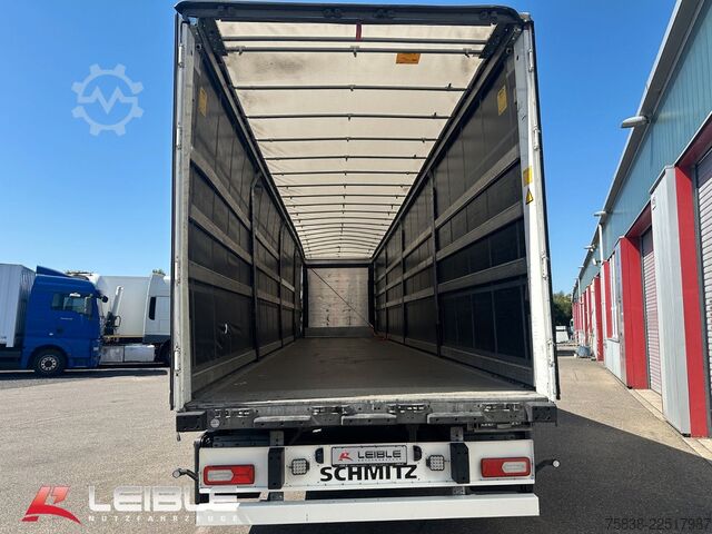 Open semitrailer with tarp SCHMITZ CARGOBULL SCS 24/L* Tautliner*Code XL*Liftachse*UNFALL*