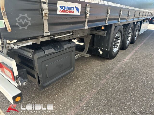 Open semitrailer with tarp SCHMITZ CARGOBULL SCS 24/L* Tautliner*Code XL*Liftachse*UNFALL*