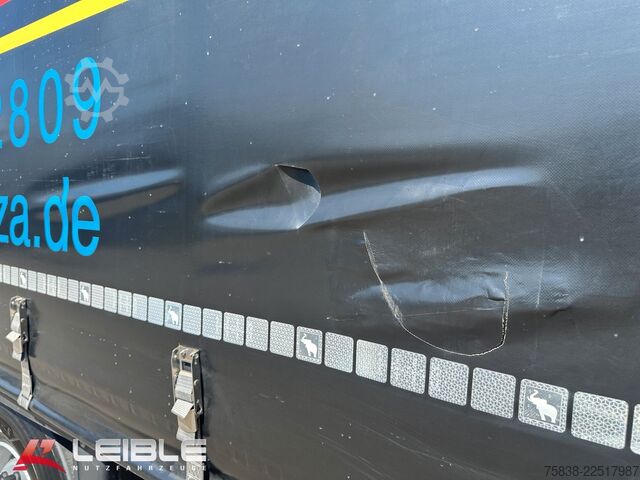 Open semitrailer with tarp SCHMITZ CARGOBULL SCS 24/L* Tautliner*Code XL*Liftachse*UNFALL*