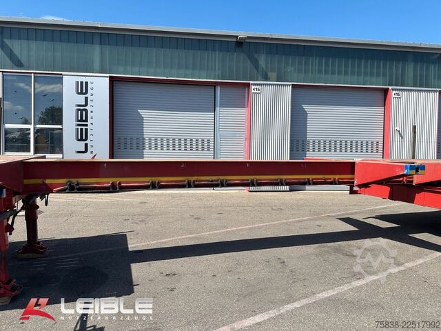 Low loader semitrailer MEUSBURGER MPS-2*Tele Plateau *Ausziehbar*2x Lenkachse*