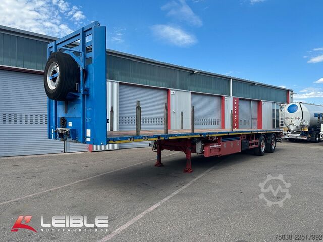 Low loader semitrailer MEUSBURGER MPS-2*Tele Plateau *Ausziehbar*2x Lenkachse*