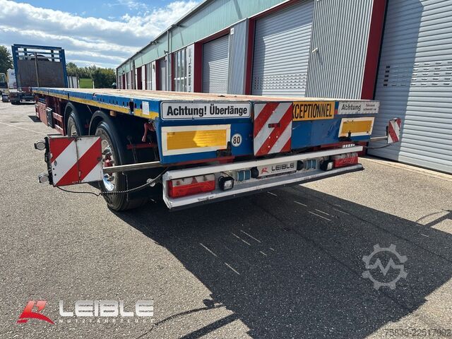 Low loader semitrailer MEUSBURGER MPS-2*Tele Plateau *Ausziehbar*2x Lenkachse*