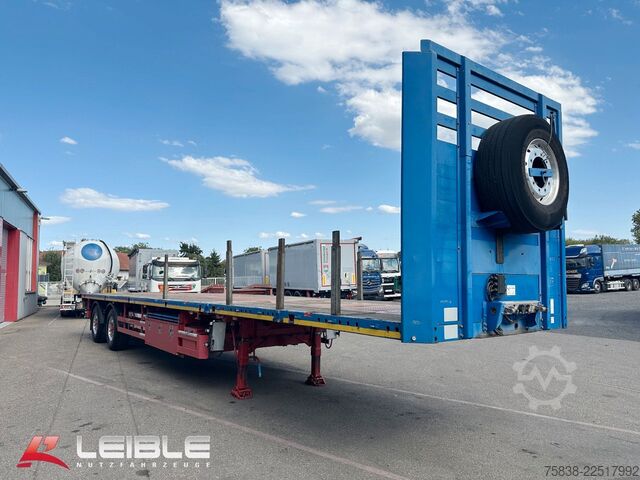 Low loader semitrailer MEUSBURGER MPS-2*Tele Plateau *Ausziehbar*2x Lenkachse*