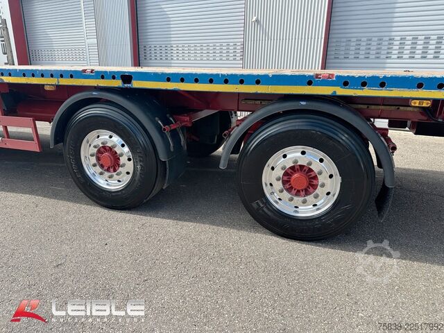 Low loader semitrailer MEUSBURGER MPS-2*Tele Plateau *Ausziehbar*2x Lenkachse*