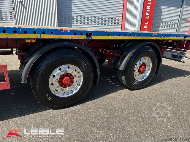 Low loader semitrailer MEUSBURGER MPS-2*Tele Plateau *Ausziehbar*2x Lenkachse*