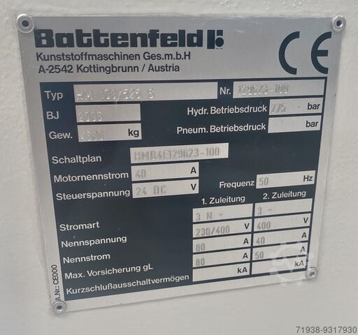 Spritzgießmaschine Battenfeld HM 100/525