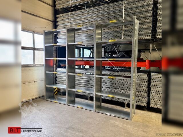 Modular shelf ca. 3,06 lfm. Fachbodenregale META Clip, H: 250 cm , T: 40 cm , 100 kg pro Ebene