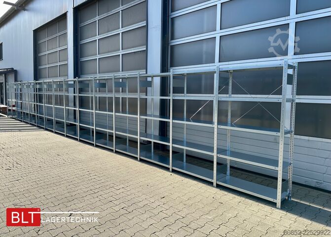 Modular shelf ca. 30,06 lfm. Fachbodenregale META H: 200 cm , T: 40 cm , 150 kg pro Ebene