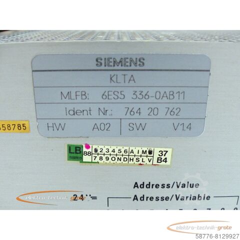 Component Siemens 6ES5336-0AB11 Textanzeigegerät KLTA 336 Version 2