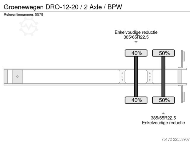 Suitcase Groenewegen DRO-12-20 / 2 Axle / BPW