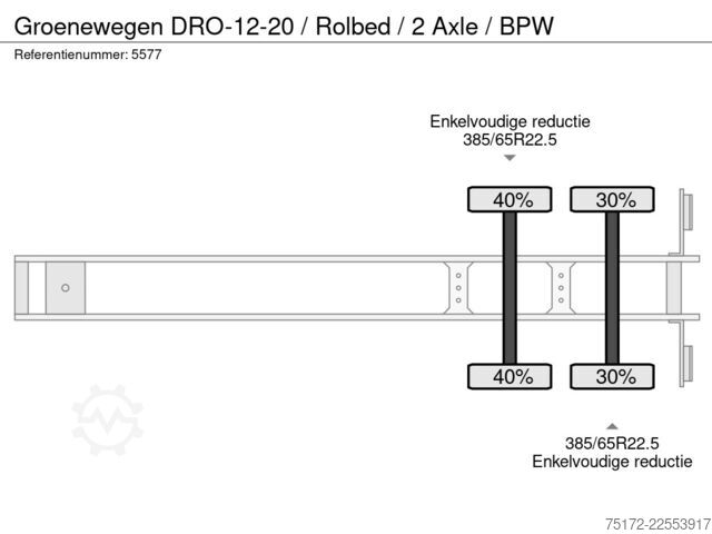 Suitcase Groenewegen DRO-12-20 / Rolbed / 2 Axle / BPW
