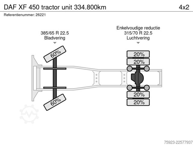Standard-SZM DAF XF 450 tractor unit 334.800km