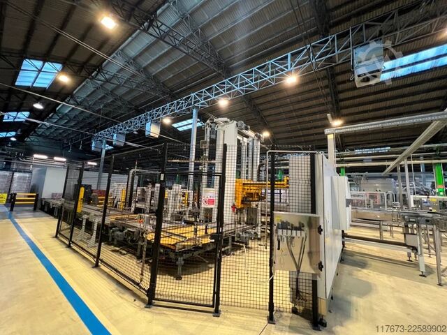 Used SIDEL monocolumn Palletizer 200 Unit per hour -Year 2013 Sidel Monocolumn