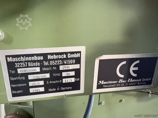 Kantenanleimmaschine HEBROCK Euro 2000
