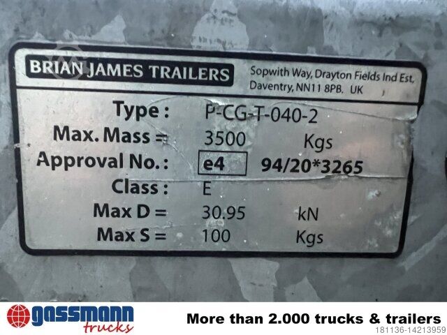 Low loader trailer  Brian James CarGO Connect, Plane, Winde