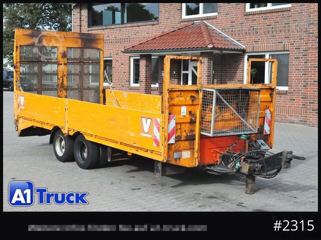 Tieflader Anhänger WELLMEYER,HEINRICH TTL 13, Tieflader L 6m, hydraulische Rampe