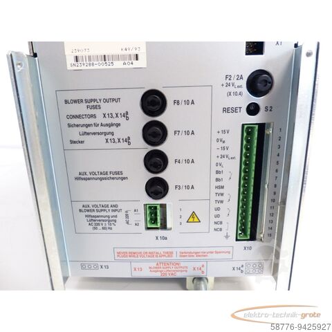 Component Indramat KDV 4.1-30-3 Power Supply SN: 239288-00525