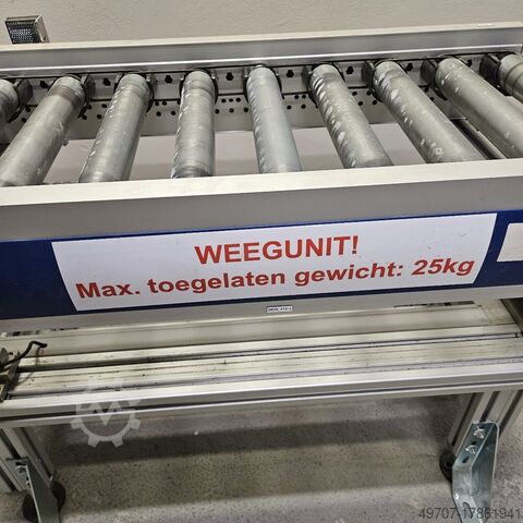 Rollenbahn mit Wiegeeinrichtung Easysystem Dini Argeo FCX 25kg Checkweigher conveyor  with weighing
