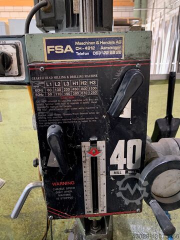 MILLING & DRILLING MACHINE FSA RF-40HC