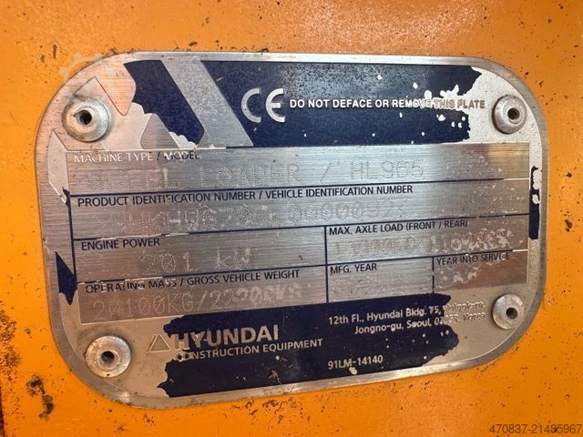 Radlader HYUNDAI HL 965