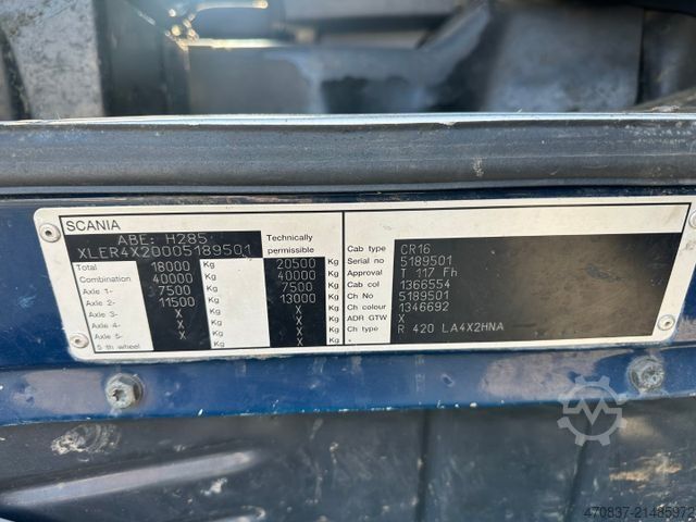 Standard SZM SCANIA R 420 / Glas Recycling / Palfinger PK 18000