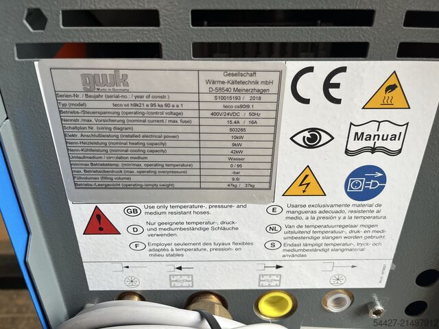 Temperiergerät Technotrans teco cs 90t 9.1