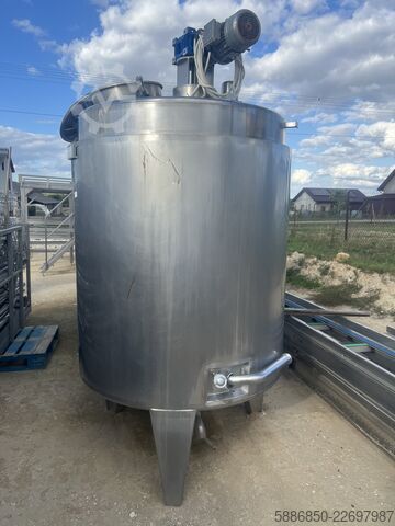 2000 L insulated stainless steel tank with agitator  