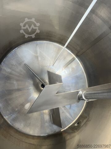 2000 L insulated stainless steel tank with agitator  