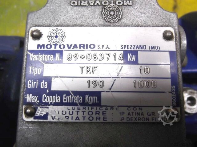 Variable speed geared motor 0.75 kW 190-1000 rpm MOTOVARIO TKFL/10