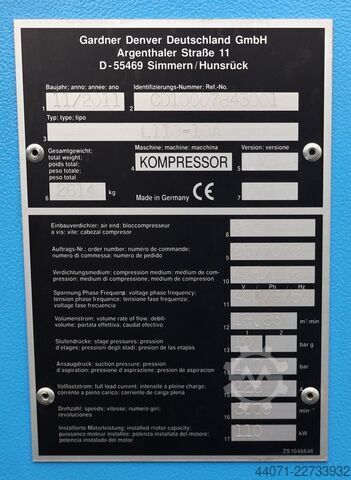 Schraubenkompressor L110 CompAir L110