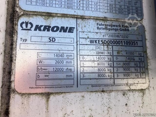 Reefer semitrailer Krone Cool Liner Duoplex Steel Standard