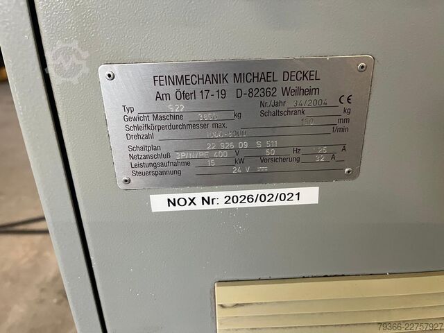Internal and face grinding machine Michael Deckel S22